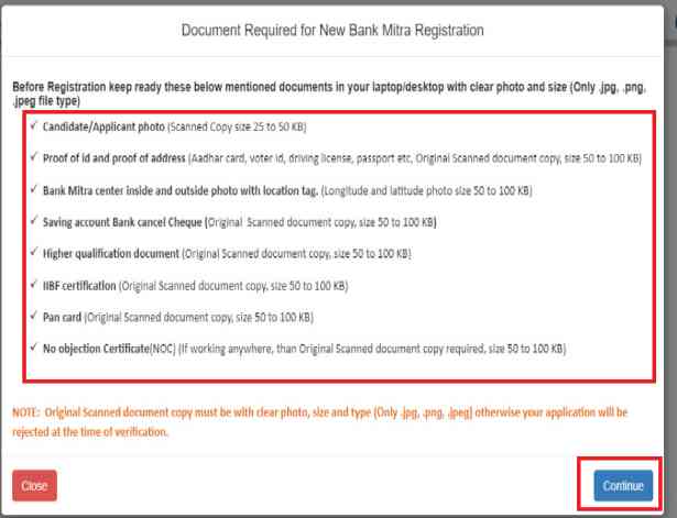 Document-Required-for-New-Bank-Mitra-Registration