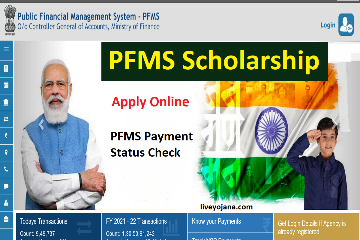pfms scholarship 2022 Apply online, Payment status