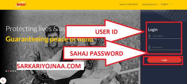 user name and password