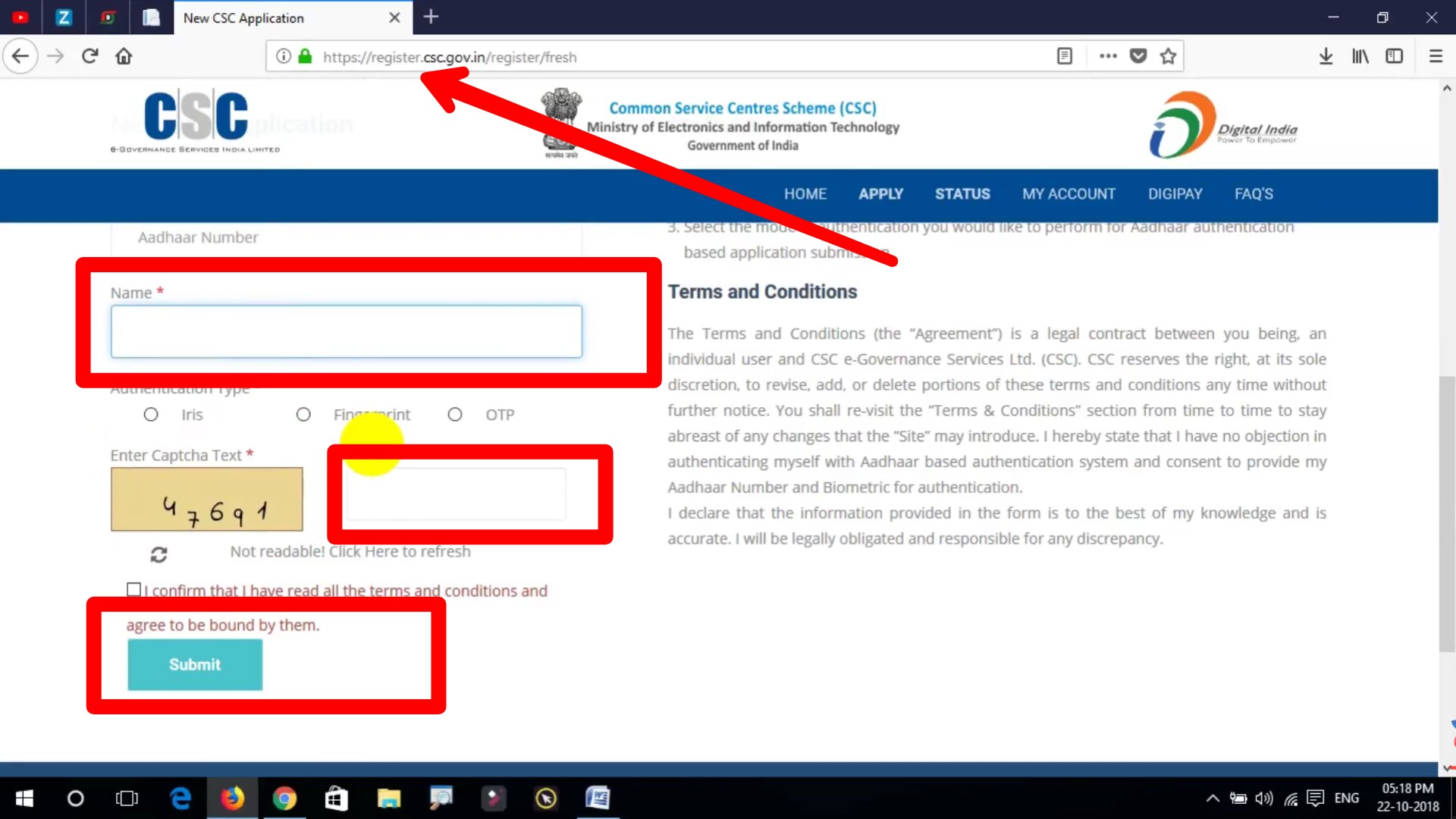 CSC registration process