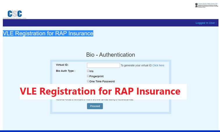 VLE Registration for RAP Insurance