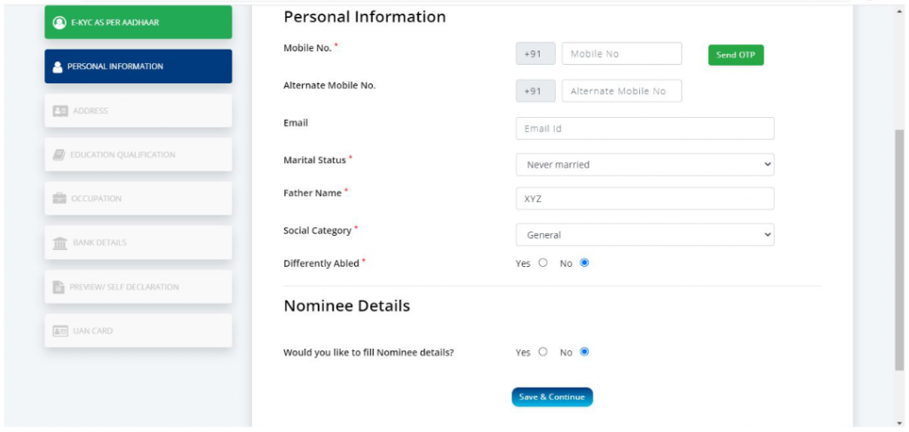 e shram card online Registration, e Shram Portal