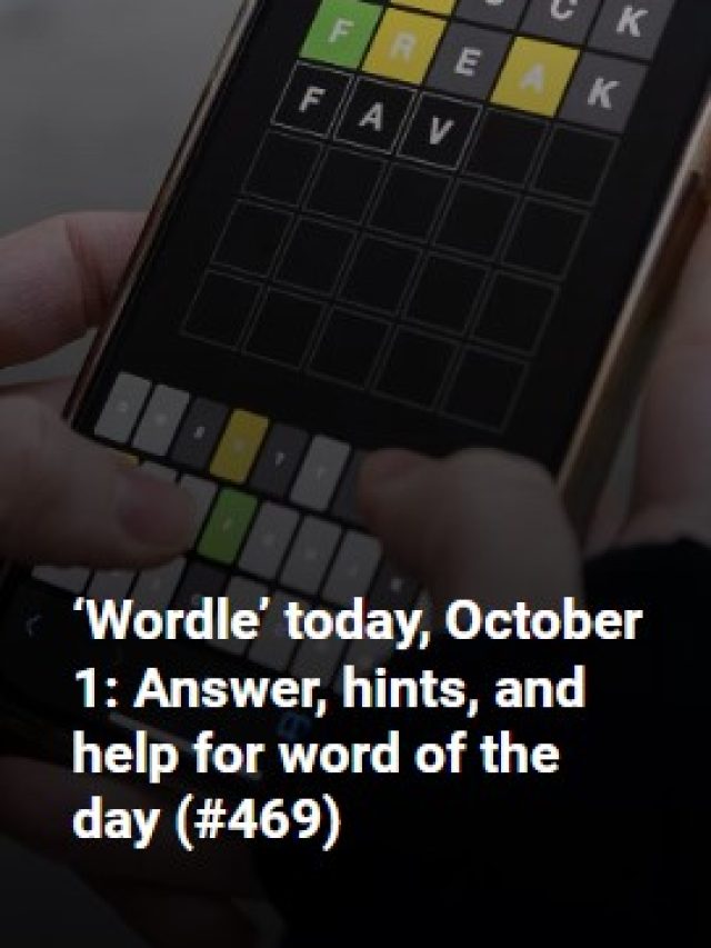 Today's Wordle 469 answer and hint Saturday, October 1 • Sarkari