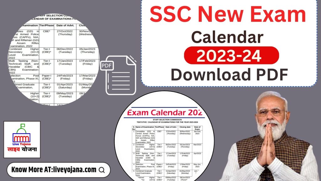 SSC New Exam Calendar  SSC CGL Exam Schedule SSC GD Exam Calander 2024 Download SSC New Exam SSC Exam Calendar PDF