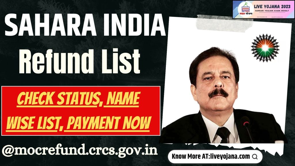 Sahara India Refund List  Sahara India Name Wise List  Sahara India Payment Status CRCS Sahara Refund Portal